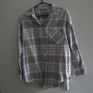 Ardene 100% Cotton Plaid Flannel Shirt M